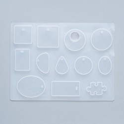 1 τεμ, 153x114x7 χλστ, Καλούπια Σιλικόνης για Κρεμαστά, DIY Κατασκευές με Υγρό Γυαλί, Κρεμαστά Στοιχεία, Λευκό