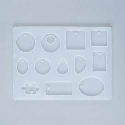 1 τεμ, 153x114x7 χλστ, Καλούπια Σιλικόνης για Κρεμαστά, DIY Κατασκευές με Υγρό Γυαλί, Κρεμαστά Στοιχεία, Λευκό