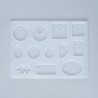 1 τεμ, 153x114x7 χλστ, Καλούπια Σιλικόνης για Κρεμαστά, DIY Κατασκευές με Υγρό Γυαλί, Κρεμαστά Στοιχεία, Λευκό