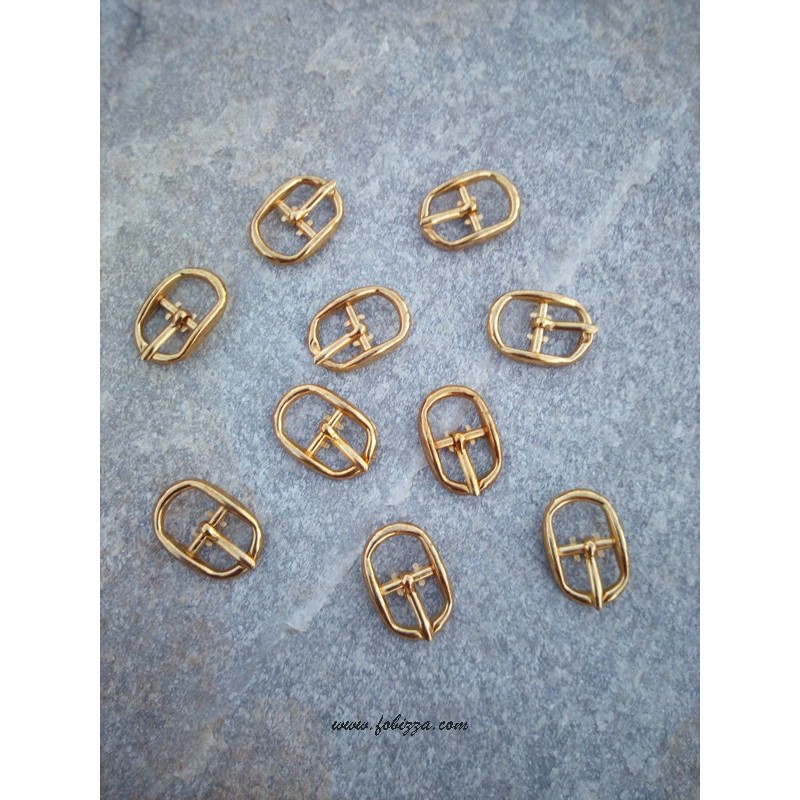 4 τεμ, 20x13 χλστ, Μεταλλικό Κούμπωμα Πόρπη, Χρυσό