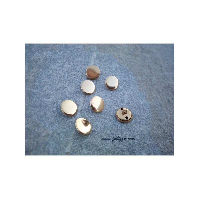 10 τεμ, 15 χλστ, Μεταλλικά Κουμπιά  με Σύνδεσμο, Χρυσό