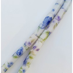 10 τεμ, 15x8 χλστ, Γυάλινες Χάντρα με Σχεδιο, Κύλινδρος, Επιλογή