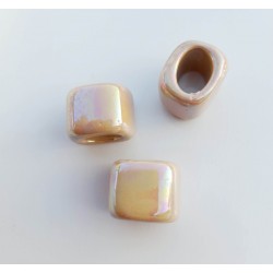 2 τεμ, 17x14 χλστ, Κεραμικές Χάντρες Πορσελάνη, Κύλινδρος, Επιλογή