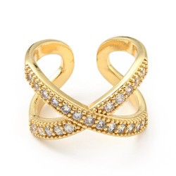 1 τεμ, 15 χλστ πλάτος, 304 Ανοξείδωτο Ατσάλι, Ρυθμιζόμενο Δαχτυλίδι με Ζιρκόν, Χρυσό