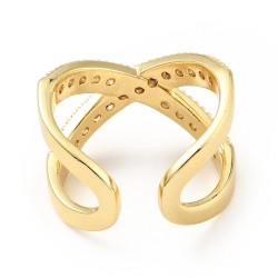 1 τεμ, 15 χλστ πλάτος, 304 Ανοξείδωτο Ατσάλι, Ρυθμιζόμενο Δαχτυλίδι με Ζιρκόν, Χρυσό