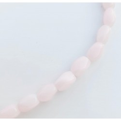 10 τεμ, 11x7 χλστ, Γυάλινες Οβάλ Χάντρα, Πολυπλευρη Κοπή, σε Σκούρον Κόκκινο και Ροζ