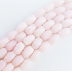 10 τεμ, 11x7 χλστ, Γυάλινες Οβάλ Χάντρα, Πολυπλευρη Κοπή, σε Σκούρον Κόκκινο και Ροζ