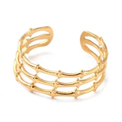 1 τεμ, 8 χλστ πλάτος, 304 Ανοξείδωτο Ατσάλι, Ρυθμιζόμενο Δαχτυλίδι, Τριπλό, Χρυσό