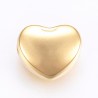 1 τεμ,12x10x6 χλστ, 304 Ανοξειδωτο Ατσάλι, Καρδιά, Χάντρα, Χρυσό