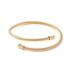 1 τεμ, 4~10 χλστ πάχος, 304 Ανοξείδωτο Ατσάλι, Βραχιόλι, Χρυσό