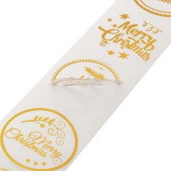 500 τεμ/roll, 25 χλστ, Χριστουγεννιάτικα  Αυτοκόλλητα, Μικτό Σχεδια, Χρυσό (CHT-25M-G)