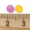 10 τεμ, 5x2.5 χλστ, Ημιπολύτιμοι Λίθοι Νεφρίτη Καμπουσόν, Στρογγυλό, Μικτό (NJC-5MM-MC)