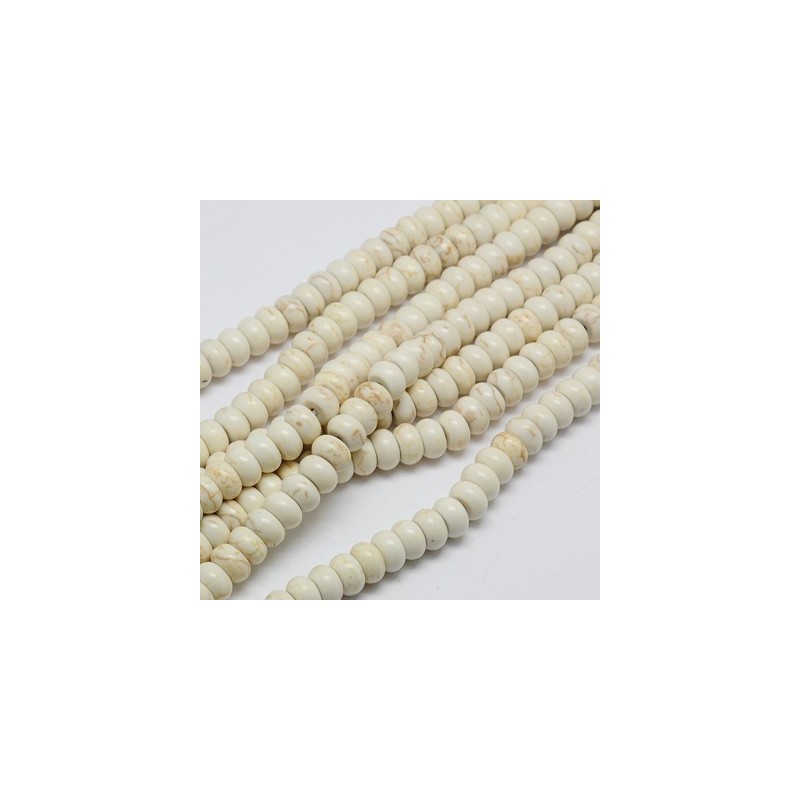 100 τεμ, 4x2 χλστ, Συνθετική Χάντρα Τυρκουαζ, Ροδελα (SBT-4x2M-W)