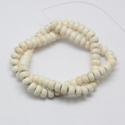 100 τεμ, 4x2 χλστ, Συνθετική Χάντρα Τυρκουαζ, Ροδελα (SBT-4x2M-W)