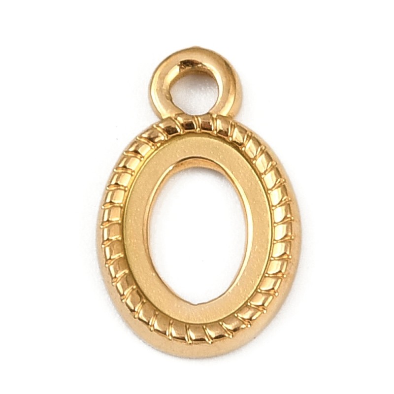 2 τεμ, 14x9 χλστ, 304 Ανοξείδωτο Ατσάλι, Καστόνι με Σχέδιο, Οβάλ, Κρεμαστό (CRI-14x9M-G)