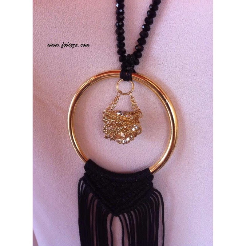 Ονειροπαγίδες σε ιδιαίτερα στυλ και χρώματα. Χάλκινα Στοιχεία, Μακραμέ Σχοινί και Φουντίτσες σε Κόκκινο Μαύρο και Μπλε