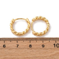 1 ζευγ, 16x4 χλστ, 304 Ανοξείδωτο Ατσάλι, Σκουλαρίκι Κρίκος, Αλυσίδα (STC-16M-G)