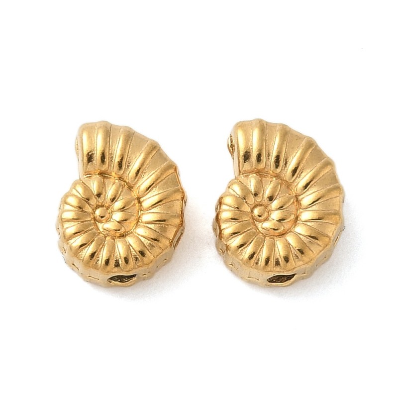 4 τεμ, 10x8 χλστ, 304 Ανοξείδωτο Ατσάλι, Κοχύλι, Χάντρα (PPS-10x8M-G)