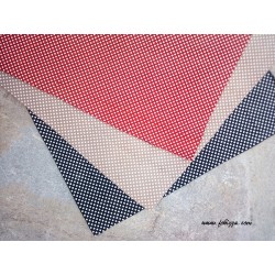 1 τεμ, 50x30 εκατ, Δερματίνη σε Suede, Πουά, σε Μαύρο, Κόκκινο και Μπεζ