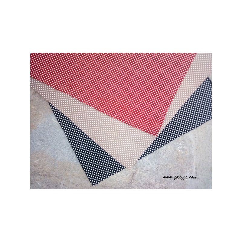 1 τεμ, 50x30 εκατ, Δερματίνη σε Suede, Πουά, σε Μαύρο, Κόκκινο και Μπεζ