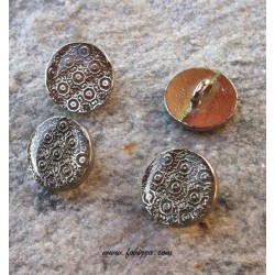 1 τεμ, 15 χλστ, 304 Ανοξείδωτο Ατσάλι, Κουμπιά με Υγρό Γυαλί σε Ασημί