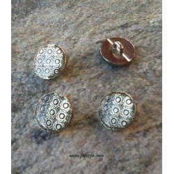 1 τεμ, 15 χλστ, 304 Ανοξείδωτο Ατσάλι, Κουμπιά με Υγρό Γυαλί σε Ασημί