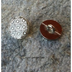 1 τεμ, 15 χλστ, 304 Ανοξείδωτο Ατσάλι, Κουμπιά με Υγρό Γυαλί σε Ασημί