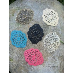 2 τεμ, 65x35x1 χλστ, Τρύπα: 6mm, Σίδερο Φιλιγκράν, Μεγάλο Μέγεθος, Μαύρο