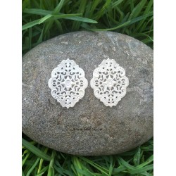 2 τεμ, 65x35x1 χλστ, Τρύπα: 6mm, Σίδερο Φιλιγκράν, Μεγάλο Μέγεθος, Μαύρο