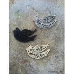 2 τεμ, 65x35x1 χλστ, Τρύπα: 6mm, Σίδερο Φιλιγκράν, Μεγάλο Μέγεθος, Μαύρο