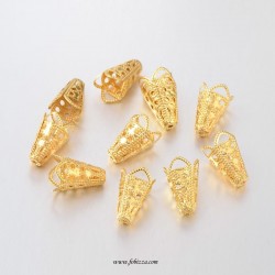 100 τεμ, 4x7 χλστ, Χαλκός, Συνδετικό άκρης, Χρυσό