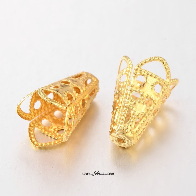 100 τεμ, 4x7 χλστ, Χαλκός, Συνδετικό άκρης, Χρυσό