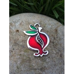 1 τεμ, Χριστουγεννιάτικο Γούρι, Ρόδι, Πολύχρωμο σε Χρυσό και Ασήμι