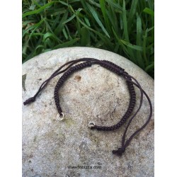 1 τεμ, 13 εκ. μήκος, 5 χλστ πά1 τεμ, 13 εκ. μήκος, 5 χλστ πάχος, Μακραμέ Βραχιόλι με Κρίκους