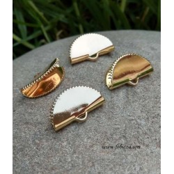 2 τεμ, 20x12 χλστ, Ορείχαλκος, Ακροδέκτης Στυλ Βεντάλιας με Σύνδεσμο, Χρυσό