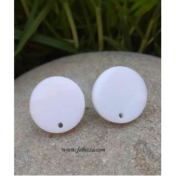 2 τεμ, 20 χλστ, Σκουλαρίκια απο Plexiglass, 1 Τρύπα, Γεωμετρικά Σχήματα, Κύκλος, Ρόμβος, Τρίγωνο, σε Ασπρο