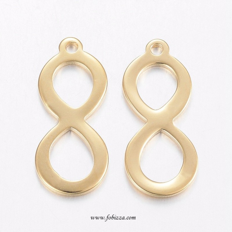 2 τεμ, 20 χλστ, 304 Ανοξείδωτο Ατσάλι, Κρεμαστό, Άπειρο, Χρυσό