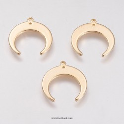 1 τεμ, 19 χλστ, Επιχρυσωμένος Ορείχαλκος, Μισοφέγγαρο, Κρεμαστό,  Χρυσό