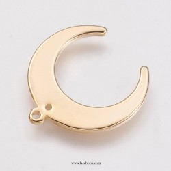 1 τεμ, 19 χλστ, Επιχρυσωμένος Ορείχαλκος, Μισοφέγγαρο, Κρεμαστό,  Χρυσό