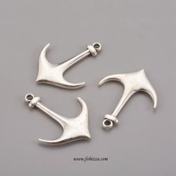 1 τεμ, 39 χλστ, Κράμα, Αγκυρα, Κρεμαστό, Ασημί Αντίκας