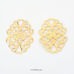 2 τεμ, 31 χλστ, Κράμα, Φιλιγκραν,Οβαλ,  Χρυσό