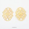 2 τεμ, 31 χλστ, Κράμα, Φιλιγκραν,Οβαλ,  Χρυσό