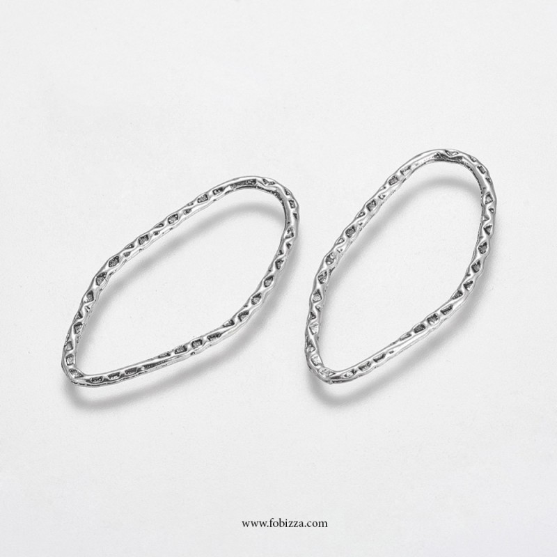 2 τεμ, 42 χλστ, Κράμα, Οβαλ Κρίκος,  Ασημί Αντίκας