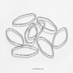 2 τεμ, 42 χλστ, Κράμα, Οβαλ Κρίκος,  Ασημί Αντίκας