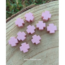 5 τεμ, 8.5 χλστ, Ξύλινο, Σταυρός, Χάντρα, Ροζ