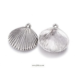 1 τεμ, 24 χλστ, Χαλκός, Κρεμαστό, Κοχύλι, Πλατίνας