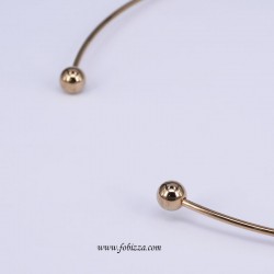 1 τεμ, 15 εκατ,, 304 Ανοξείδωτο Ατσάλι, Κολιέ Choker, Χρυσό