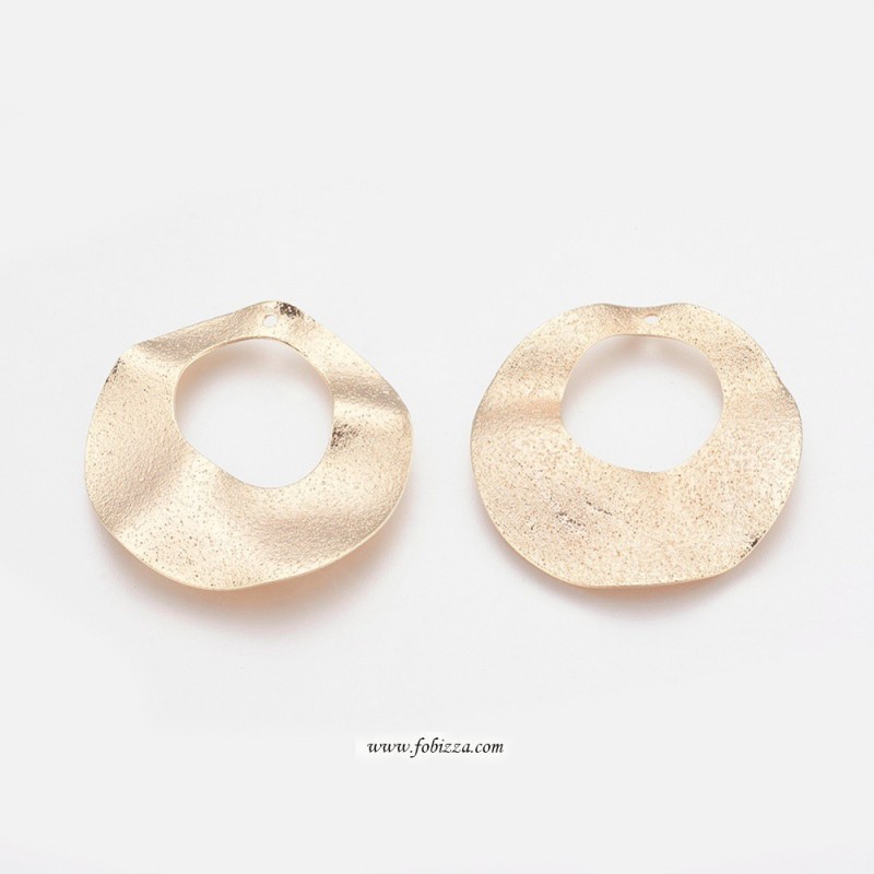 2 τεμ, 34 χλστ, Χαλκός Επιχρυσωμένος με 18Κ Χρυσό, Κρεμαστό, Στρογγυλό, Χρυσό