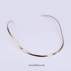 1 τεμ, 15 εκατ,, 304 Ανοξείδωτο Ατσάλι, Κολιέ Choker, Χρυσό
