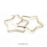 2 τεμ, 53 χλστ, 304 Ανοξείδωτο Ατσάλι, Σκουλαρίκια Κρίκος Αστερι, Χρυσό